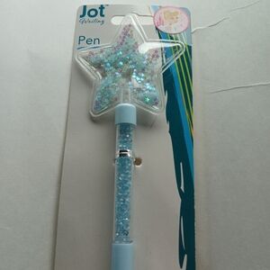 Glittery Sparkly Star Pen in Baby Blue